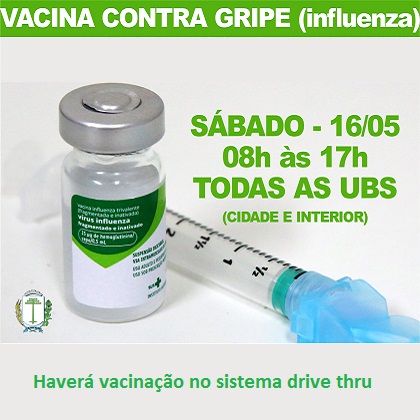 Sábado 16 todas as UBS de Irati estarão abertas para vacinação contra gripe